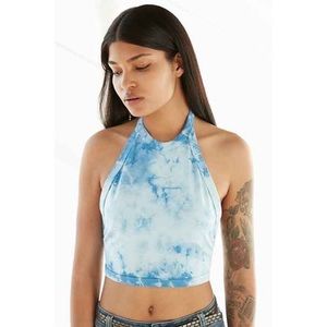 Urban Outfitters Blue Tie Dye Halter Top